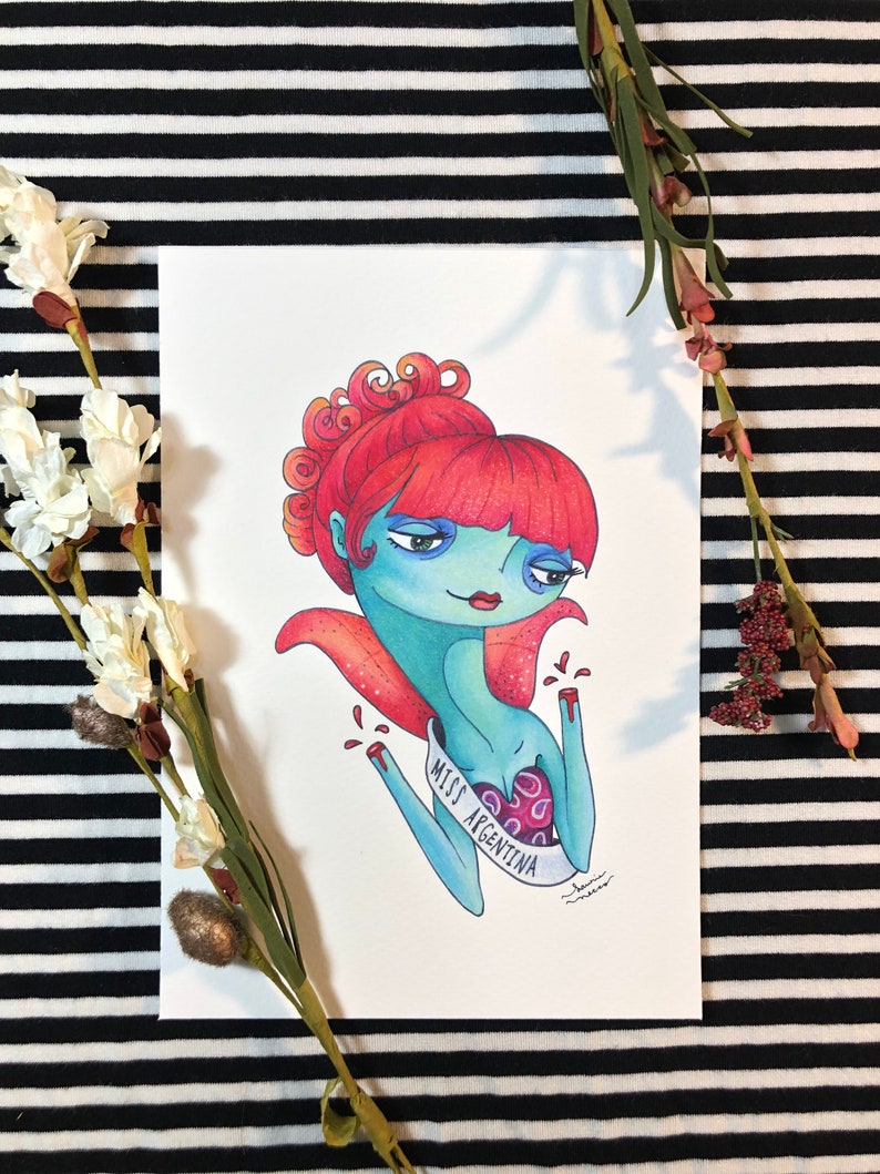Miss Argentina Art Print Beetlejuice Art Beetlejuice Gift - Etsy