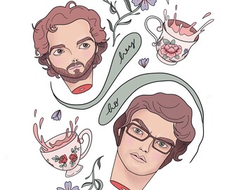 Flight of the Conchords Art Print, FOTC Art, Flight of the Conchords Decor, Comedy