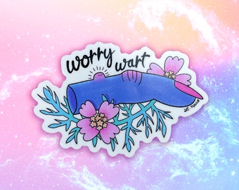 Worry Wart Vinyl Sticker, Anxiety Sticker, Art Sticker