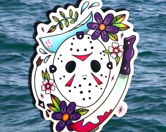 Friday the 13th Vinyl Sticker Friday the Thirteenth Gift Jason Voorhees Sticker