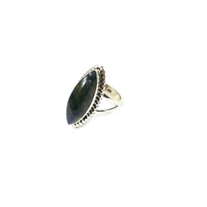 Sterling SILVER 925 LABRADORITE Stone Gemstone STATEMENT Cocktail Ring Jewelry Hippie Boho Bohemian Size 7