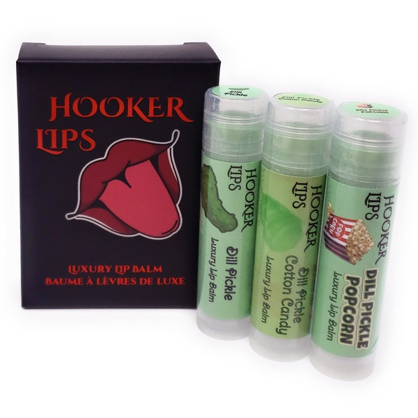 Dill Pickle, Dill Pickle Cotton Candy & Dill Pickle Popcorn ~ Hooker Lips 3 Pack