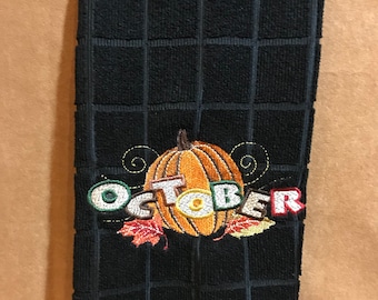 Embroidered kitchen towel