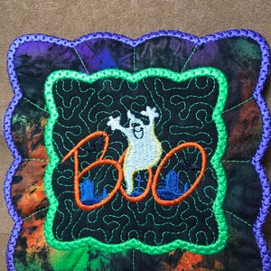Halloween BOO coasters, set of 4