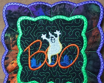 Halloween BOO coasters, set of 4