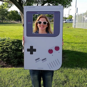 Cornice per foto in stile Game Boy, accessorio per feste con videogiochi, festa per giocatori, cornice per selfie, cabina fotografica, accessorio per foto per feste, download digitale, stampabile