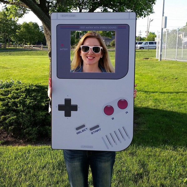 Game Boy Style Photo Prop Frame, Video Game Party Prop, Gamer Party, Selfie Frame, Photobooth, Party Photo Prop, Digital Download, Printable