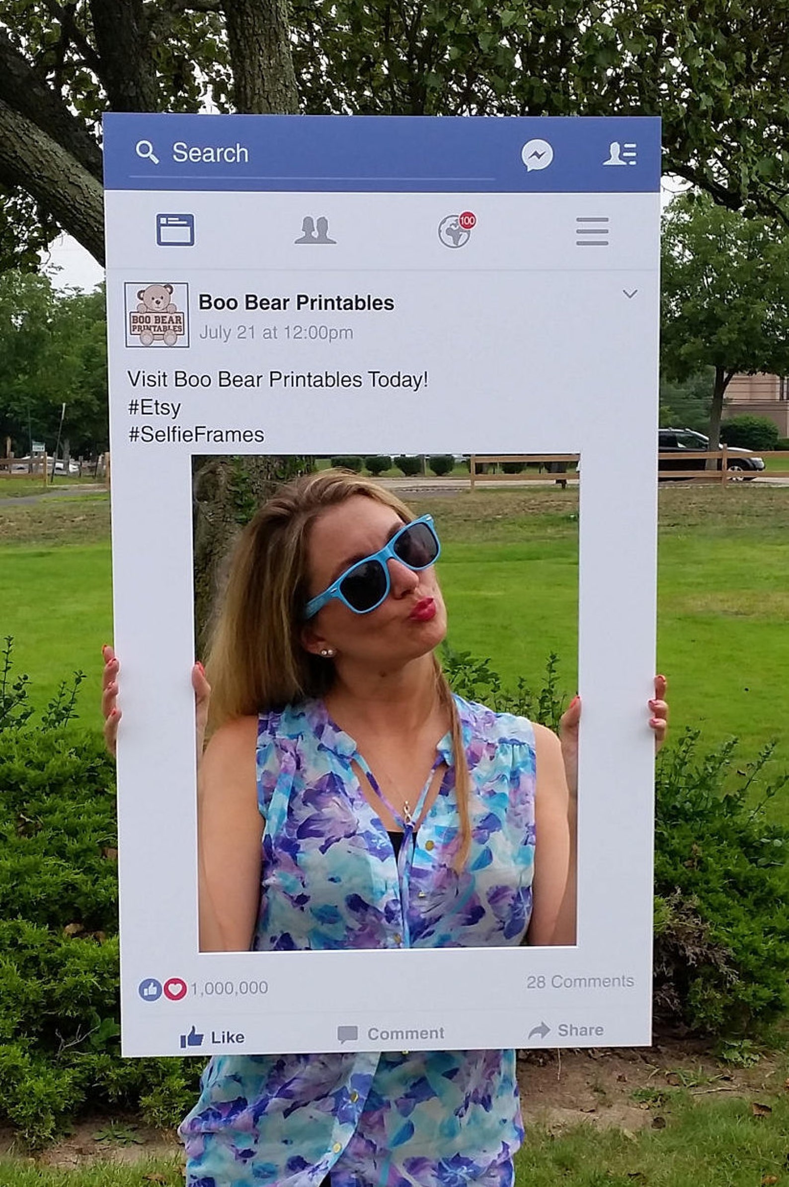 Facebook Style Photo Prop Frame, Facebook Frame, Selfie Board ...