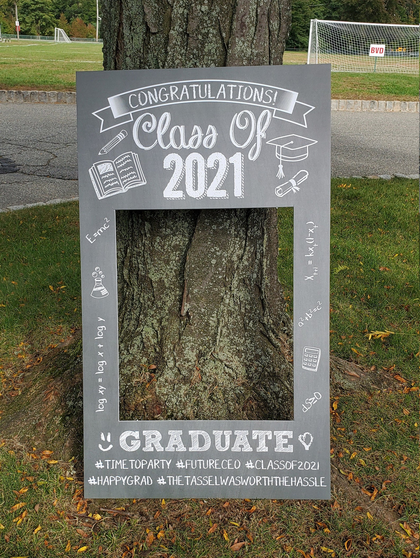 Graduation Selfie Frame Chalkboard Photo Prop Poster Sign Etsy