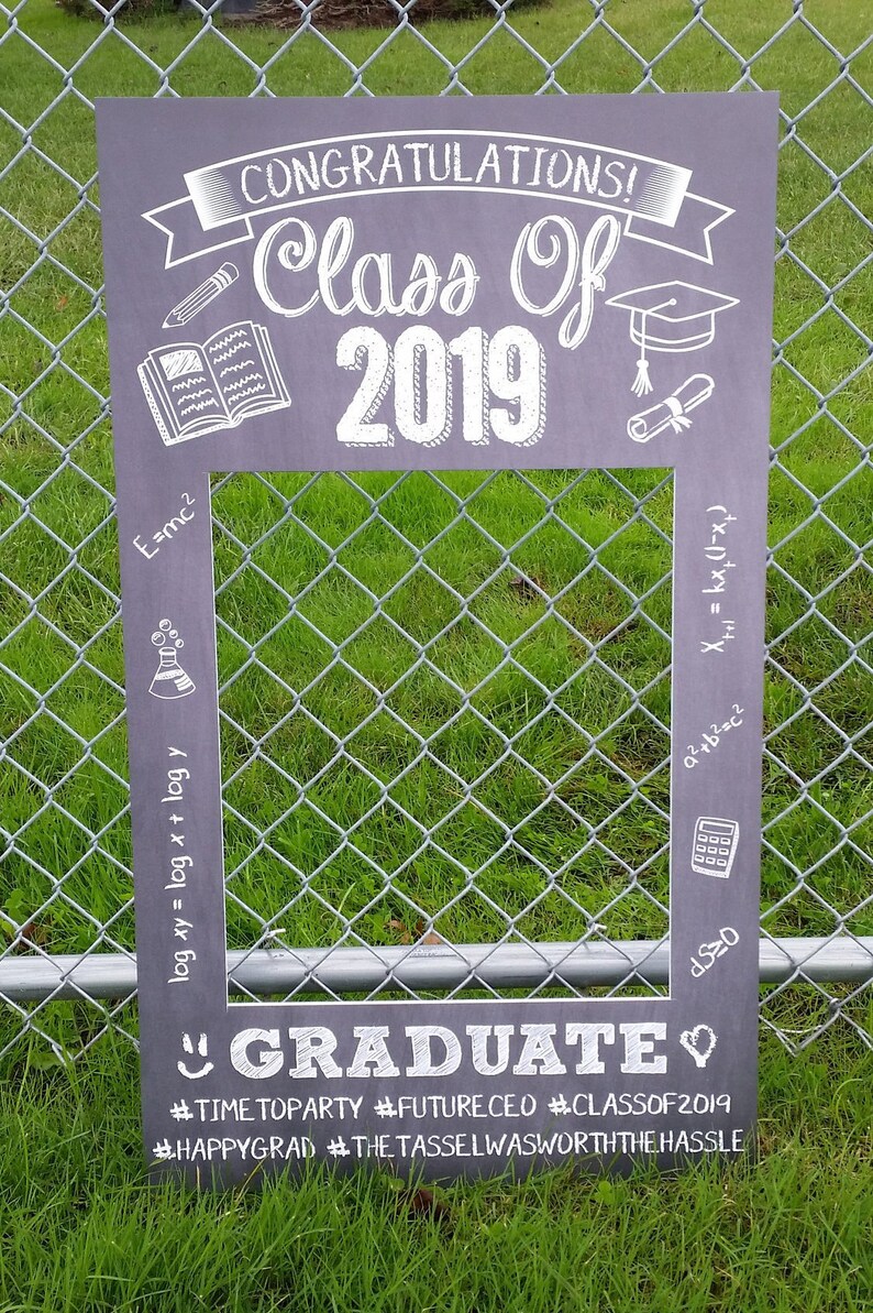 Class of 2020 Graduation Selfie Frame Party Poster Decorations