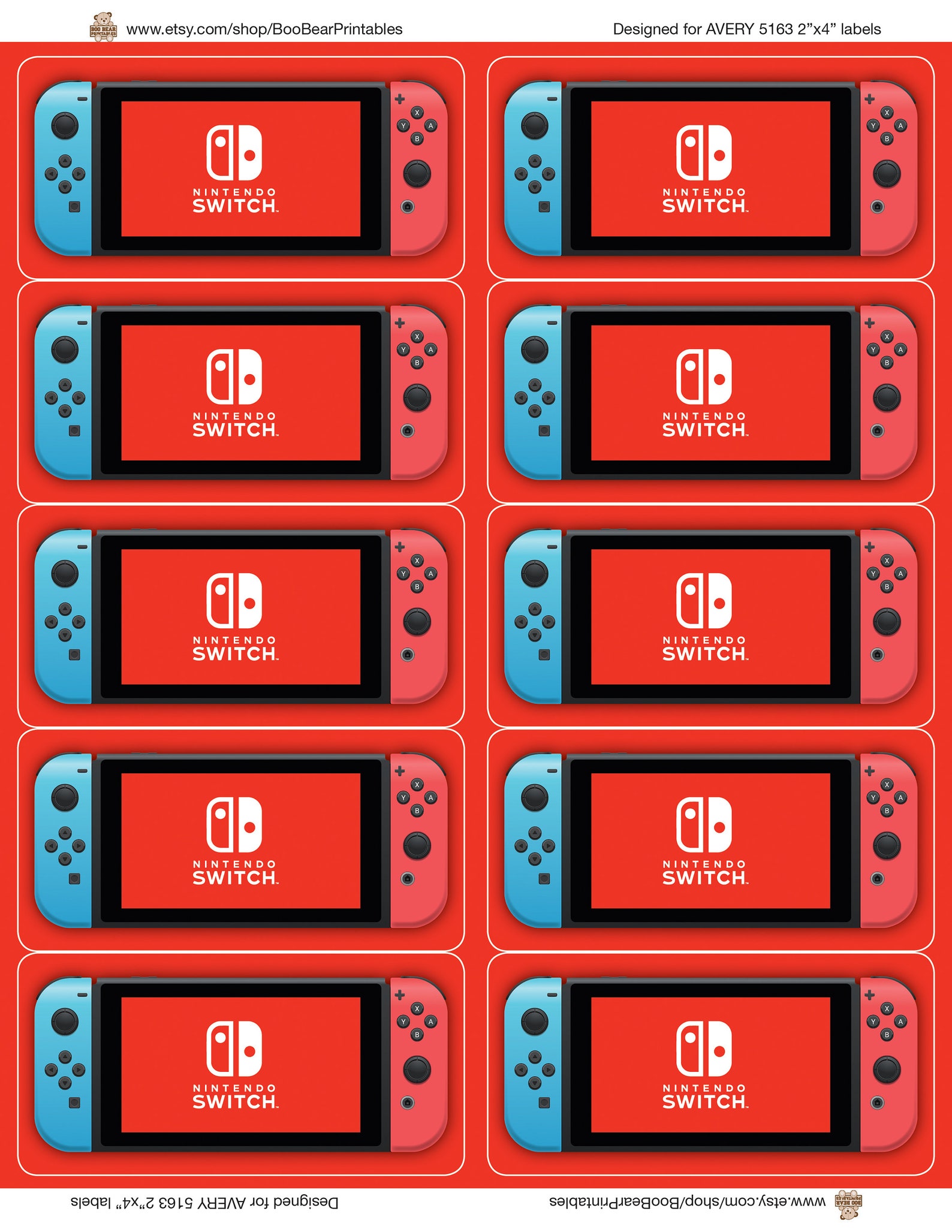 Nintendo Switch Stickers Nintendo Stickers Video Game Party Etsy