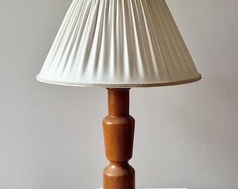 Large Sculptural Swedish Pine Table Lamp