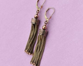 Victorian Gold Tassel Earrings