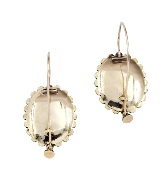 Yellow Gold Victorian Seed Pearl Mourning Dangle … - image 4