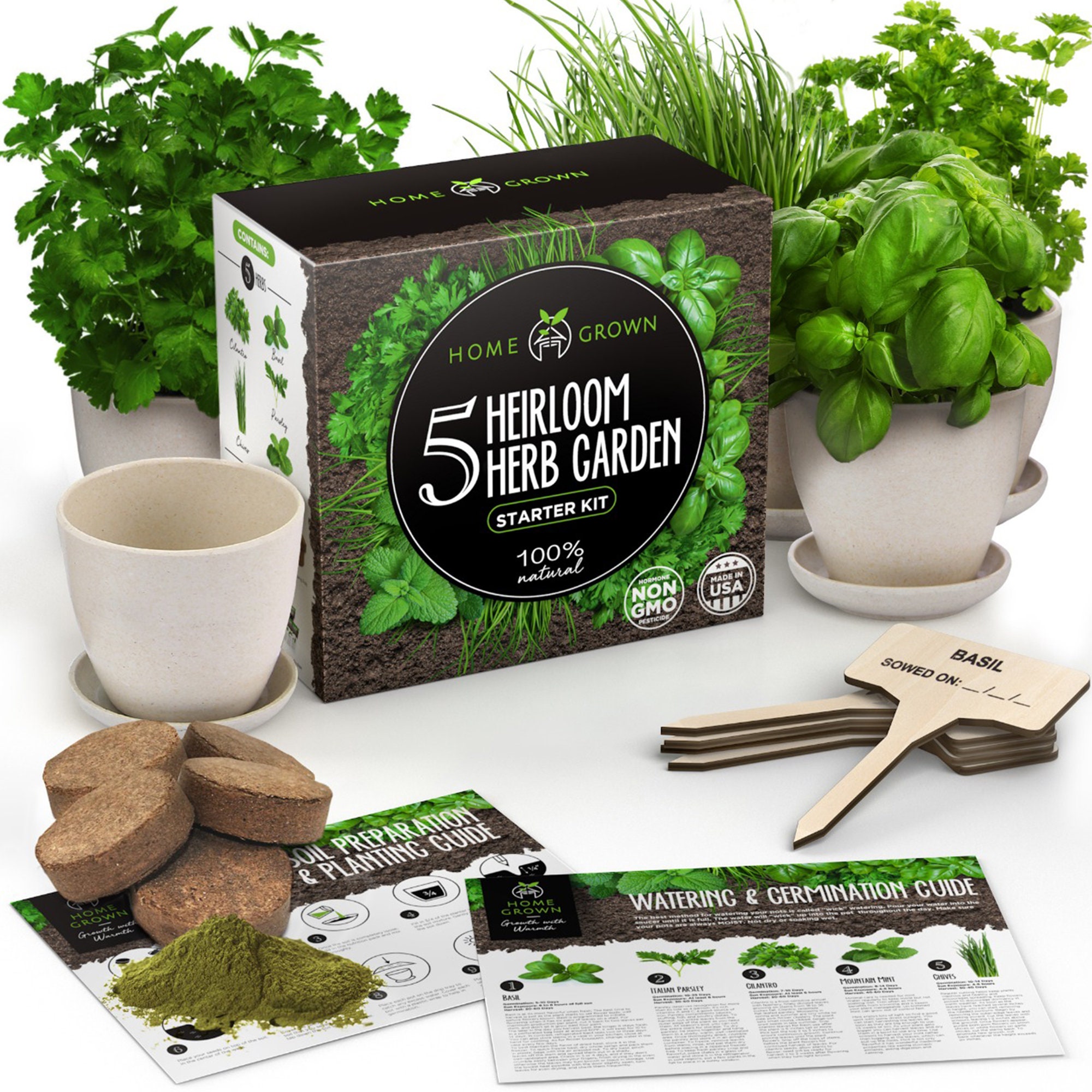 Indoor Herb Garden Starter Kit5 Herb Seeds Gardening Kit with Etsy