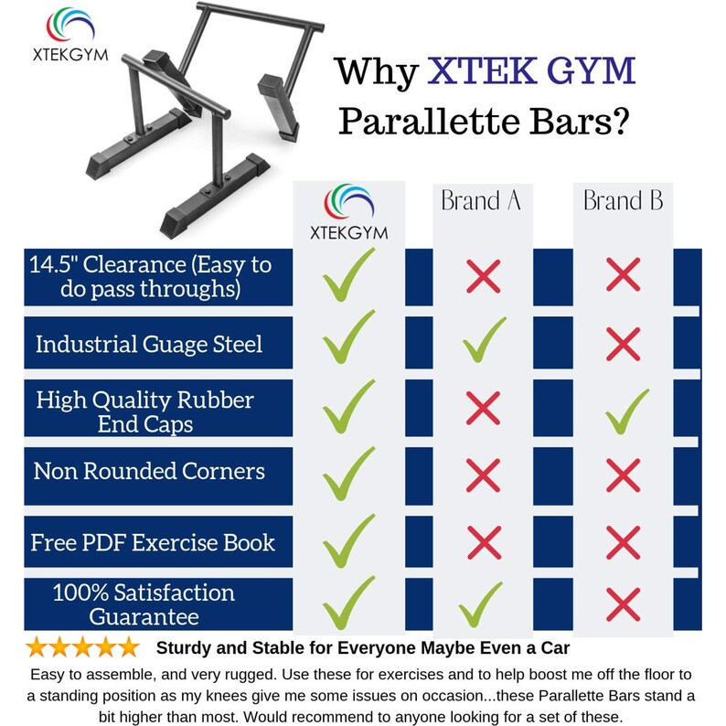 XL Parallette Bars Versatile Push Up & Dip Bars for Strength Etsy