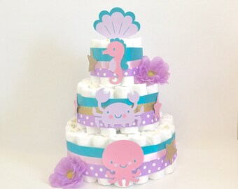 Under The Sea Diaper Cake Etsy