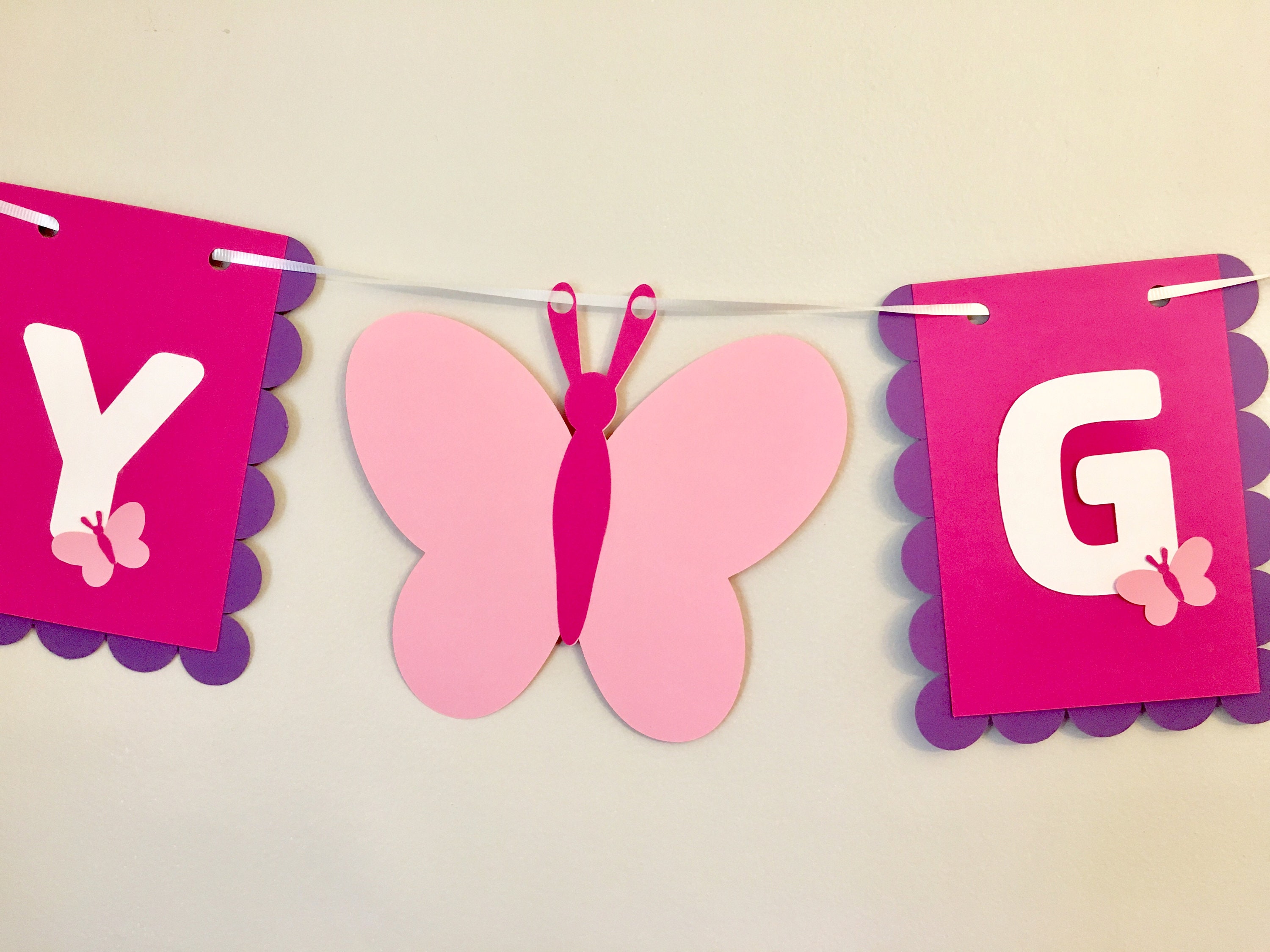 Butterfly Banner. Butterfly Baby Shower. Spring Party Etsy