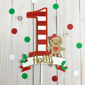 Gingerbread Cake Topper / Christmas Cake Topper / Christmas Party / Christmas Birthday/ Gingerbread Party Decorations / Gingerbread Cookie.