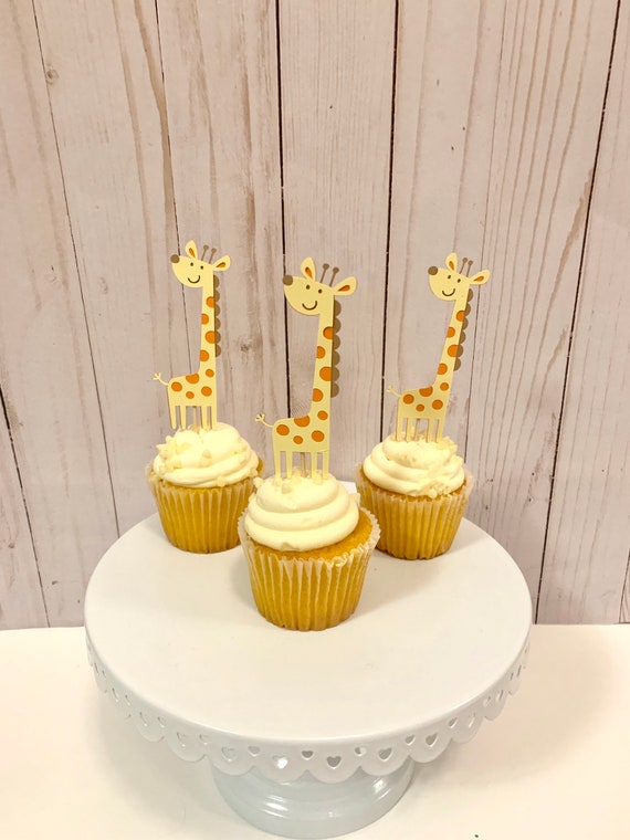 Giraffe Cupcake Toppers / Jungle Cupcake Toppers / Jungle | Etsy