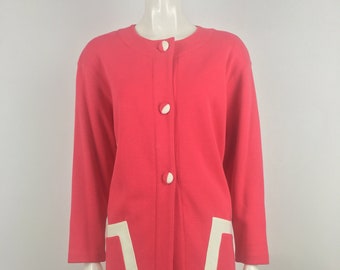 1990's Pia Rucci for Ann Taylor Tangerine Mod Work Jacket|Over Sized Professional Blazer|Career Blazer|Size S