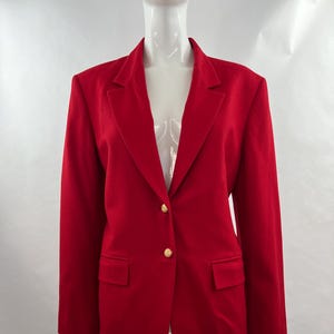 Vintage Pendleton Red Blazer| Classic Wool Gold Button Jacket|Power Suit 80s Career Wear|Work Office Blazer|10