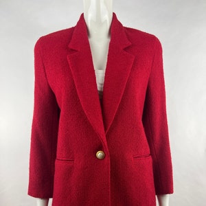 1980&#39;s Gianni Red Blazer|Textured Work Blazer|Professional Career Blazer|Office Blazer|4