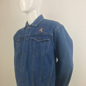 1990&#39;s Riviera Hotel & Casino Embroidered Denim Jacket|Vintage Jean Jacket|Trucker Jacket|Embroidered Jacket|Size Medium