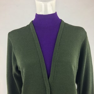 1980&#39;s St John by Marie Gray for I. Magnin Olive Green & Purple Knit Dress|Color Block Dress|Mod Shift Dress|Dog Show Dress|Size 4