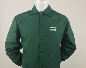 Giacca a vento Hefty Brand anni '80 / Giacca vintage in nylon verde cacciatore, taglia M