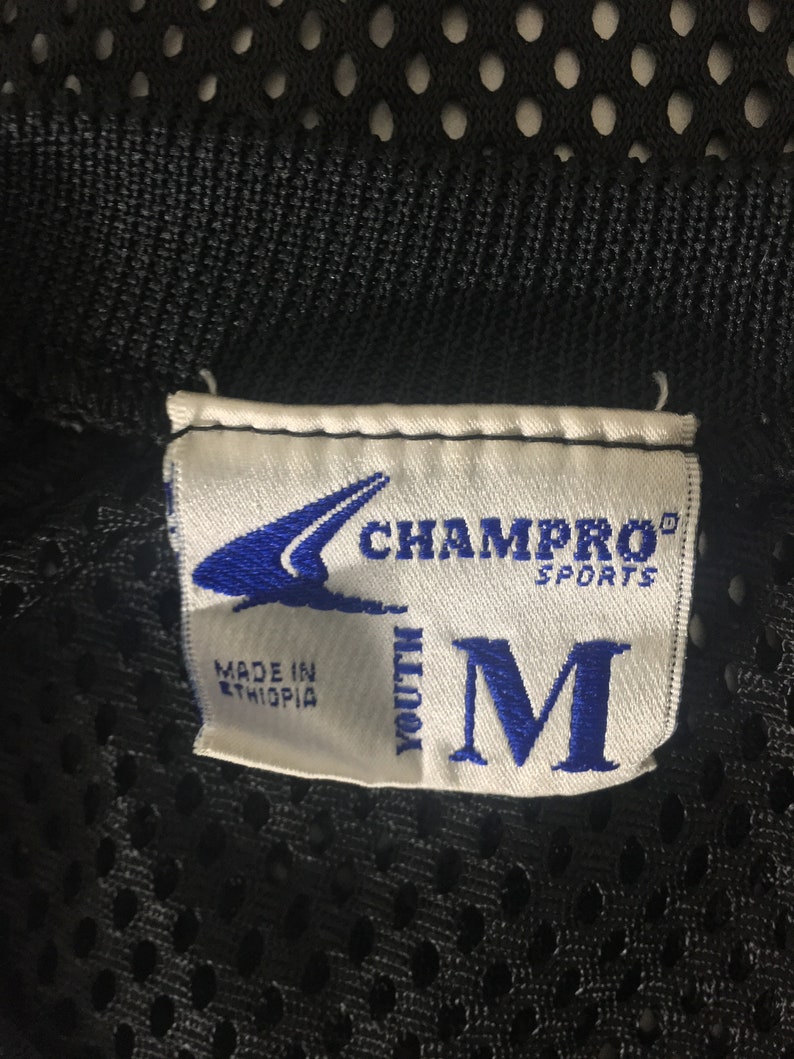 Vintage 1990/'s Champro Sports Black Titans Football Jersey|Black Practice Jersey|Cropped Football Jersey|See Through Football Jersey|Size SM