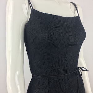 1960&#39;s Black Wiggle Dress w Lace Overlay|Black Sheath Dress|Black Midi Dress|Black Lace Dress|Black Summer Dress|Little Black Dress|Size 2