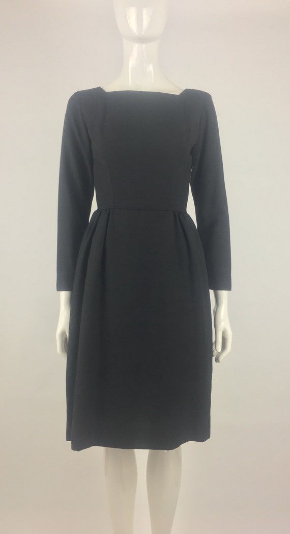 1950's Black Sheath Dress|Wiggle Dress|Tea Party D