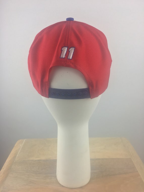 1990's Red Snap Back w Embroidered Bill Elliott L… - image 5