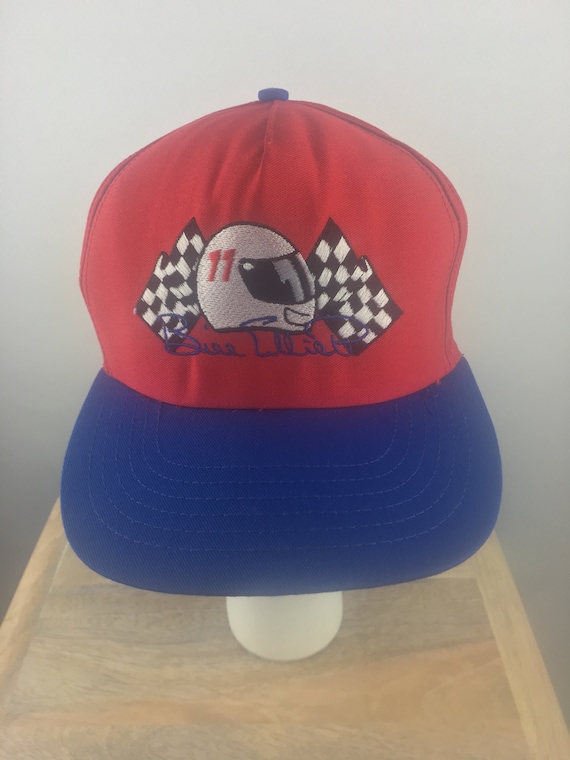 1990's Red Snap Back w Embroidered Bill Elliott L… - image 2