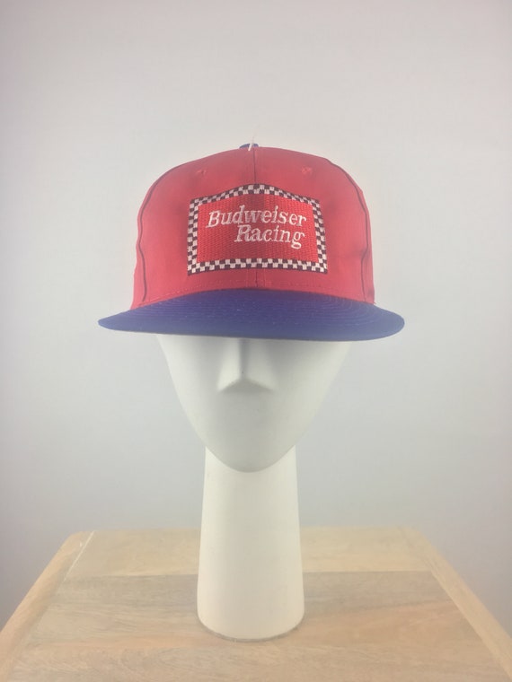 Vintage 90s Nascar Snapback Hat: Budweiser Racing, Bill Elliott - Etsy