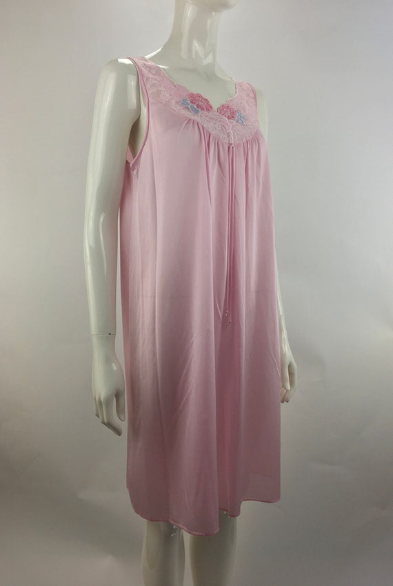 1970's Lorraine 2 PC Pink Peignoir Set|Nylon Nigh… - image 6