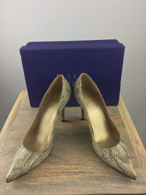 stuart weitzman snakeskin shoes