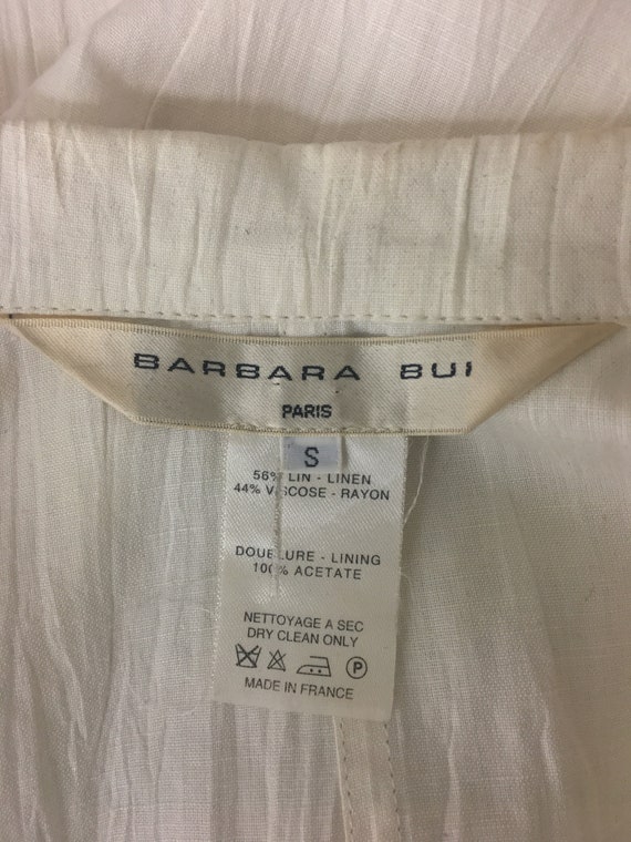 1980's Barbara Bui White Blazer|Crinkled Blazer|W… - image 10