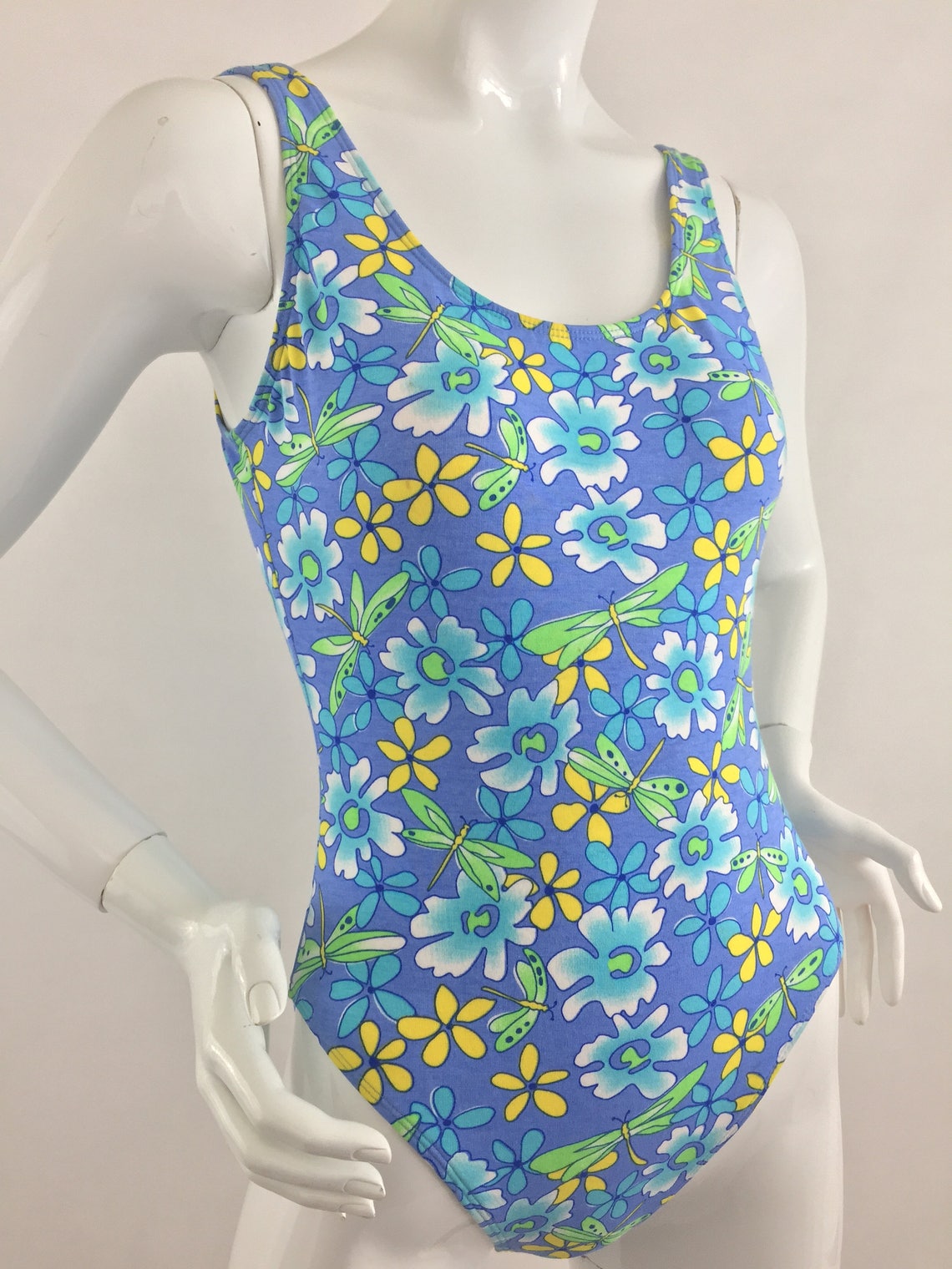 1990's Bermuda Beachwear Sky Blue Swimsuit W Butterfly & - Etsy