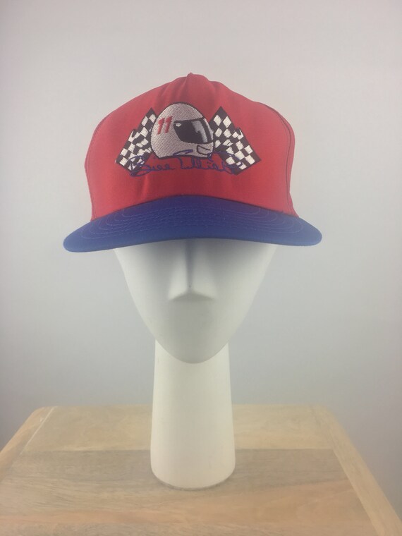 1990's Red Snap Back w Embroidered Bill Elliott L… - image 1