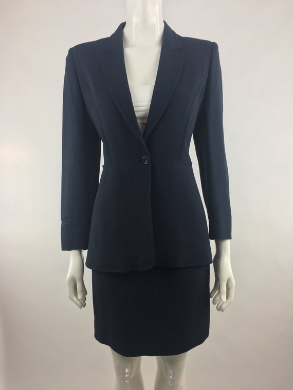 1990's Cheap & Chic by Moschino Dark Blue 2 Piece