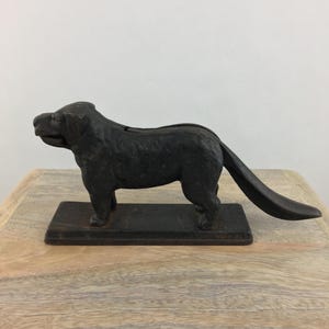 Gietijzeren hondennotenkraker|Antiek Sint-Bernardus|Huisdecoratie boerderij|Zeldzaam verzamelobject