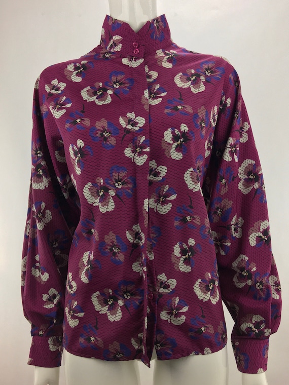 1980's Breckenridge Pink Floral Blouse|Pink Secret