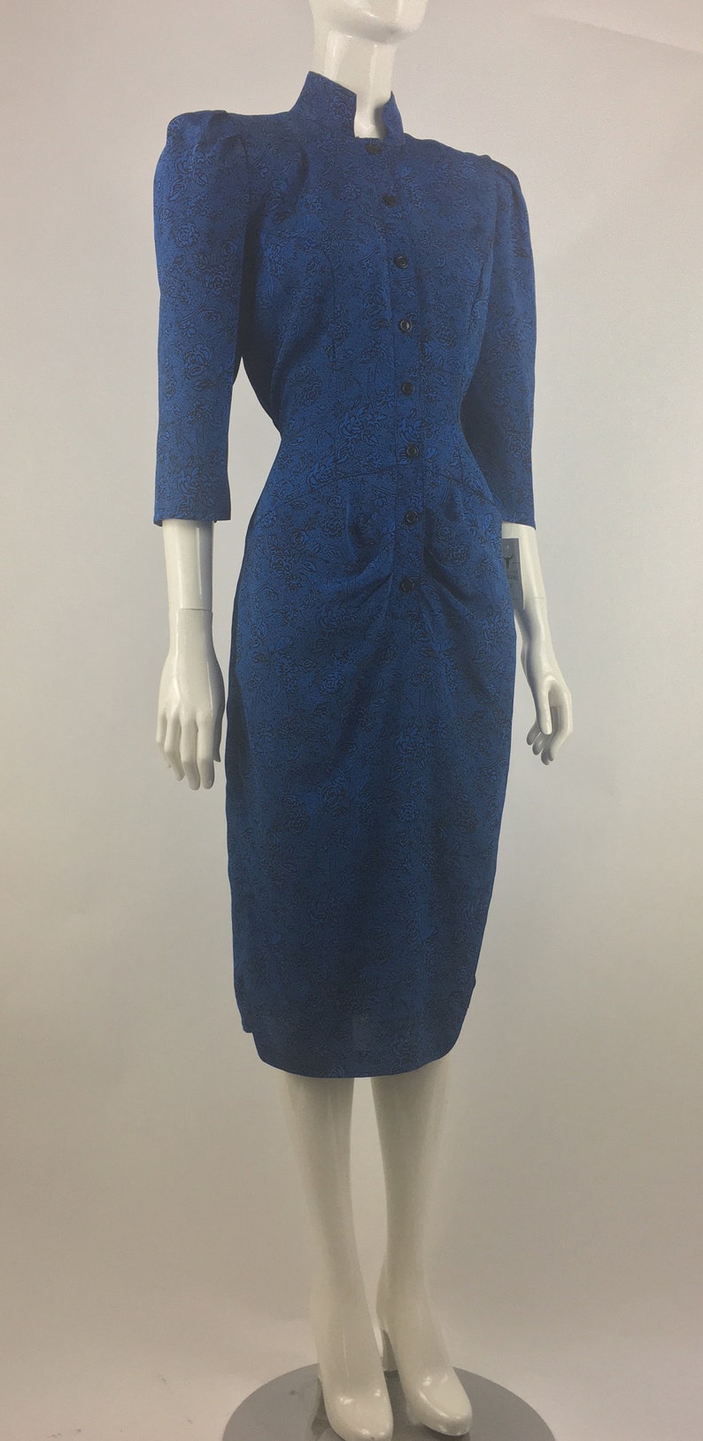 dark blue work dress