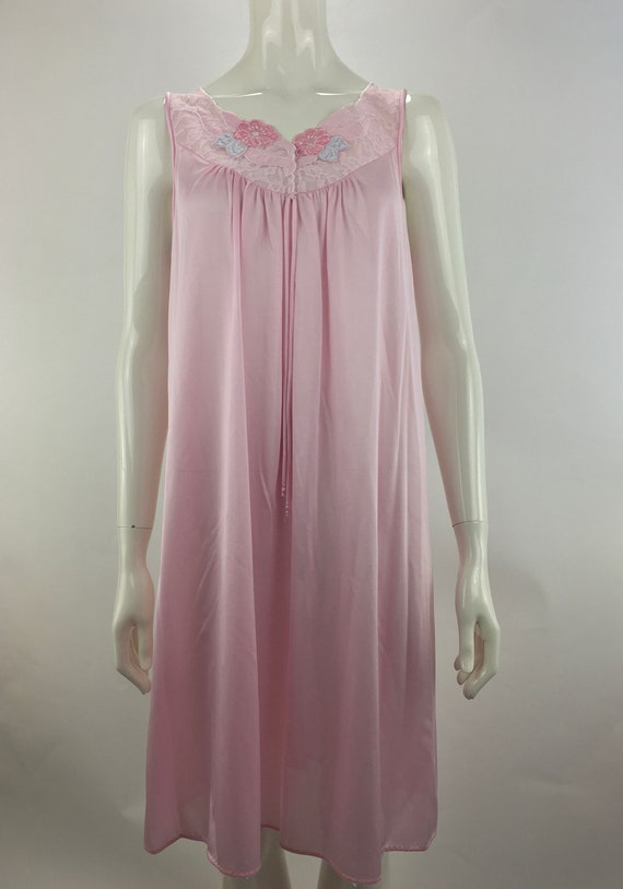 1970's Lorraine 2 PC Pink Peignoir Set|Nylon Nigh… - image 7