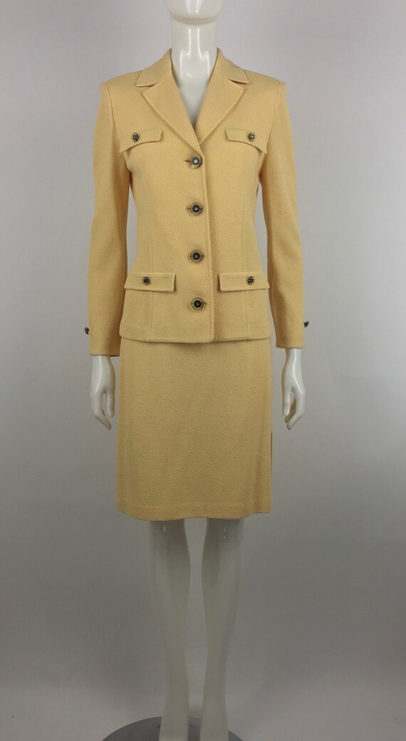 80's St John by Marie Gray Santana Knit Yellow Kni