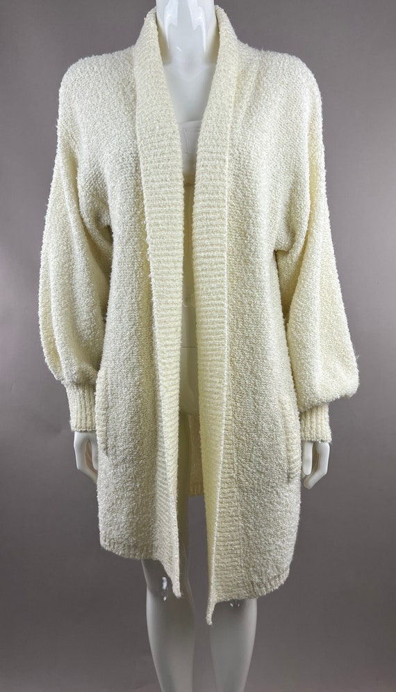 1980's Objectives Ivory Slouchy Oversized Duster|F