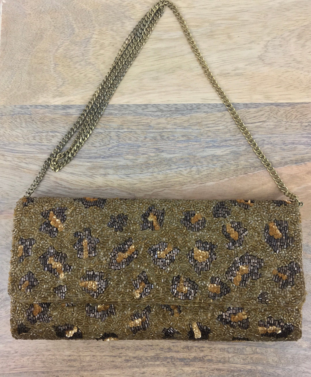 1980's Animal Print Evening Bagleopard Print Formal Cocktail ...