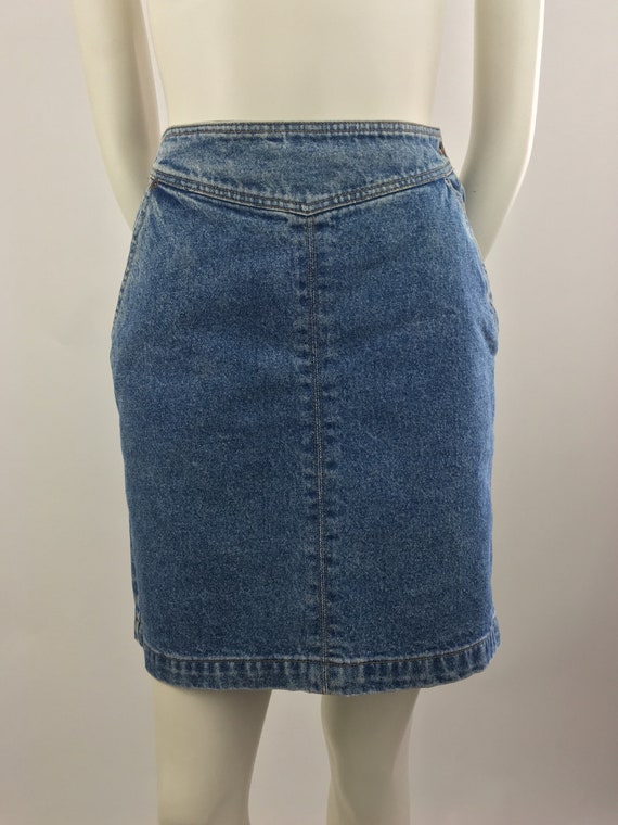 gap blue jean skirts